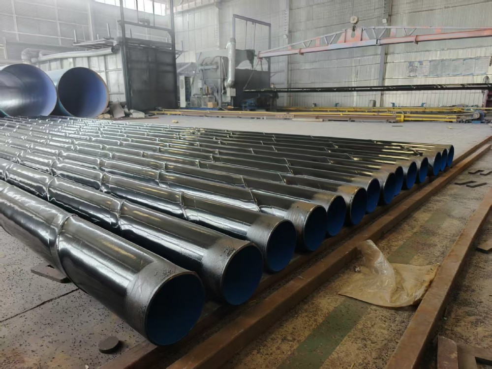 内蓝外黑环氧粉末涂塑复合钢管